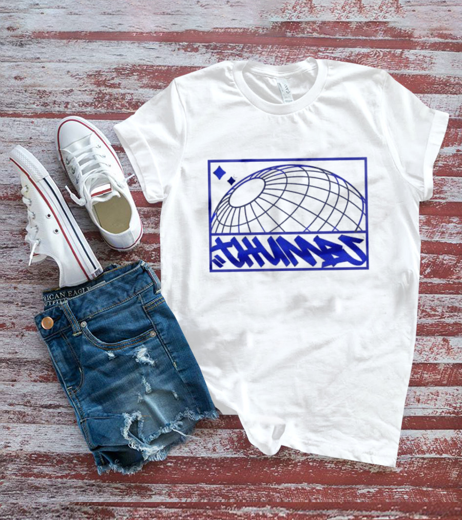 Thumbs Global Tag Graffiti Style Blue Globe T-Shirt