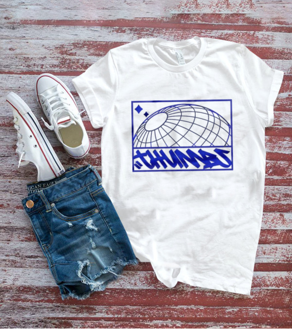 Thumbs Global Tag Graffiti Style Blue Globe T-Shirt