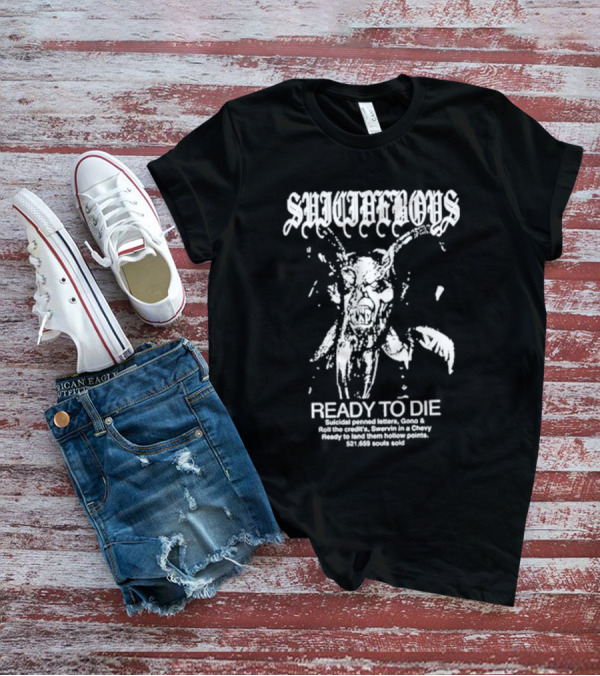 SUICIDEBOYS READY TO DIE Suicidal Penned Letters $21,659 Souls Sold T-Shirt