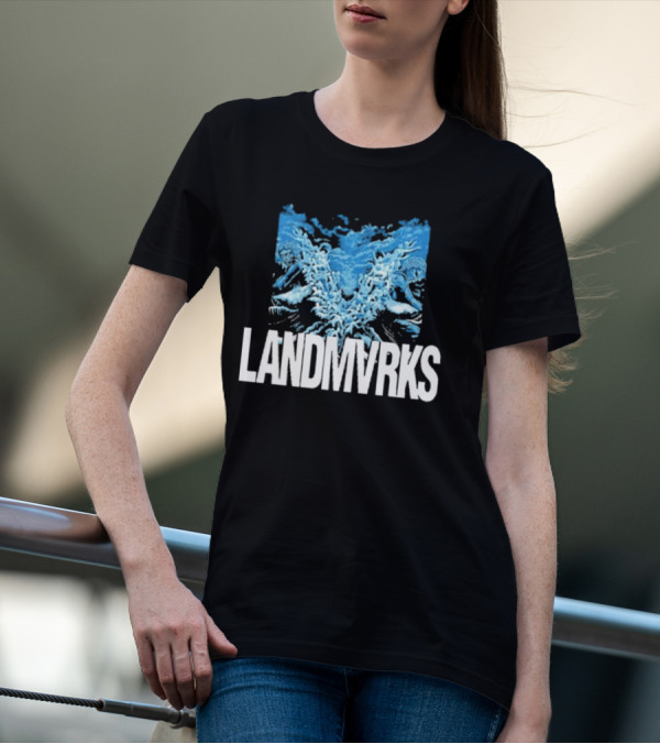 Landmvrks The Darkest Place I’ve Ever Been Album Cover Art Dual Blue Figures T-Shirt