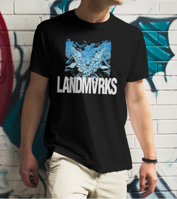 Landmvrks The Darkest Place I’ve Ever Been Album Cover Art Dual Blue Figures T-Shirt