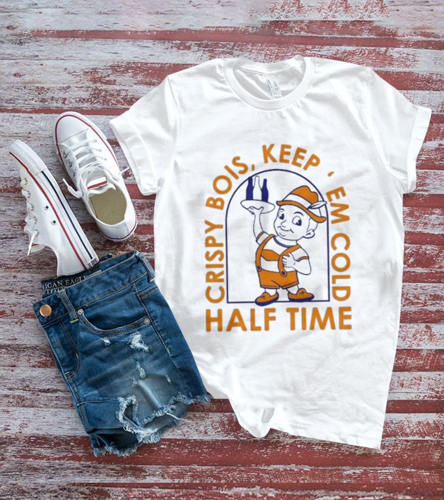 Crispy Bois Keep 'Em Cold Half Time Bartender Character T-Shirt