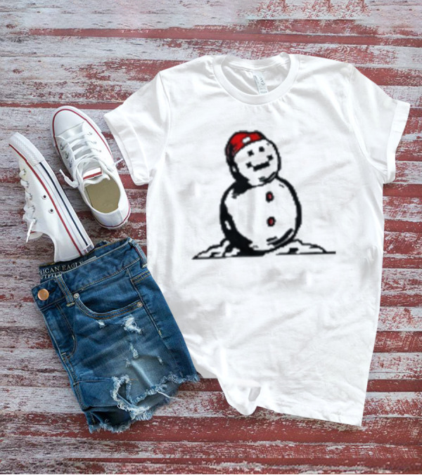 Quackity Snowman With Red Beanie T-Shirt