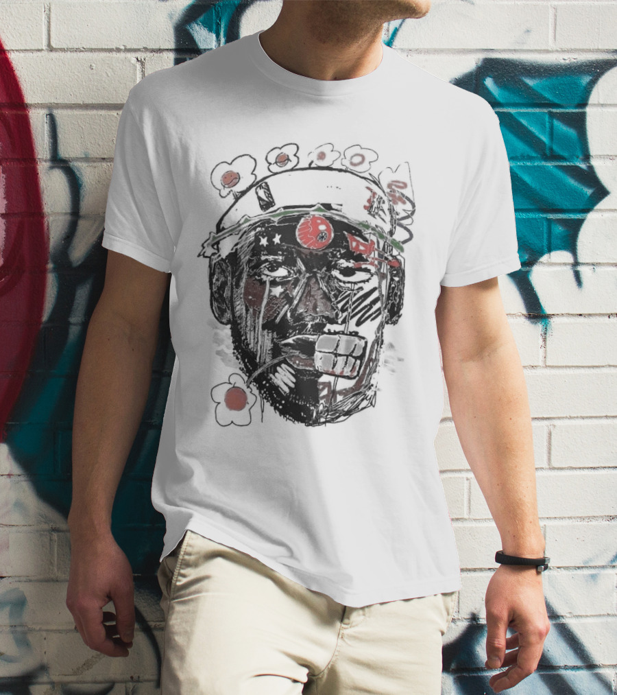 Vameee Labron James Floral Artistic Face T-Shirt