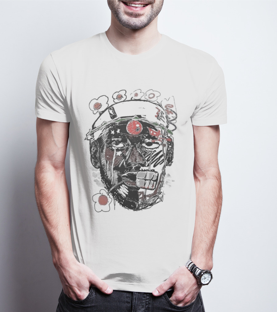 Vameee Labron James Floral Artistic Face T-Shirt
