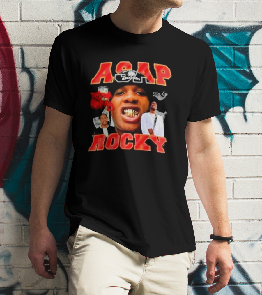 ASAP Rocky Urban Style Iconic Portrait Collage T-Shirt