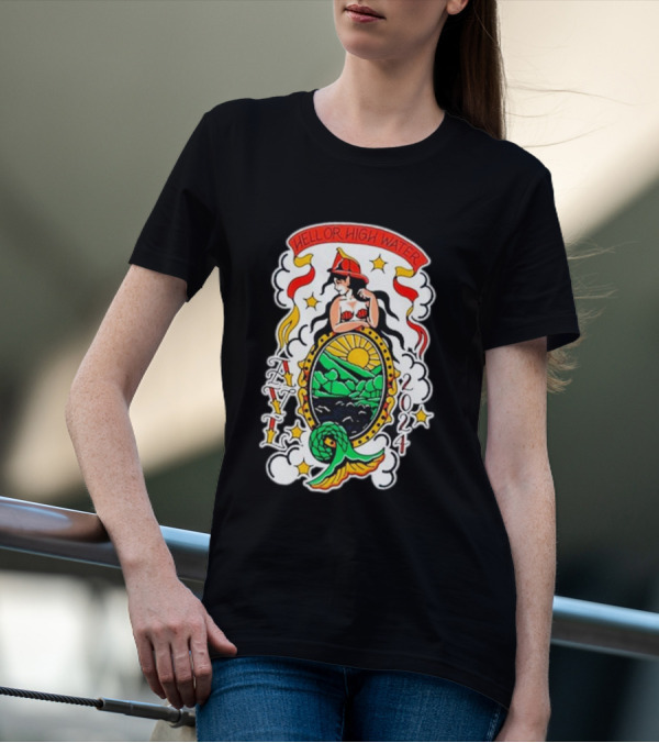Hell Or High Water Mermaid Asheville T-Shirt