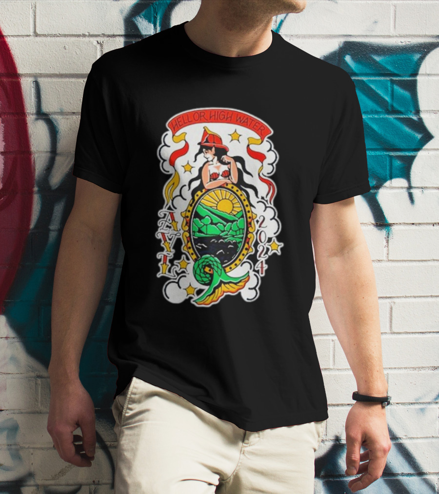 Hell Or High Water Mermaid Asheville T-Shirt