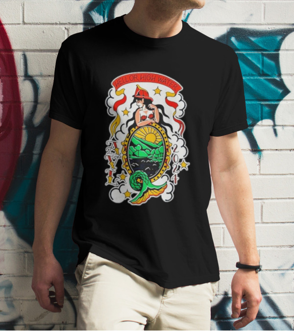 Hell Or High Water Mermaid Asheville T-Shirt