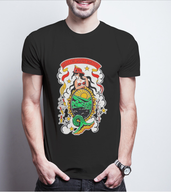 Hell Or High Water Mermaid Asheville T-Shirt