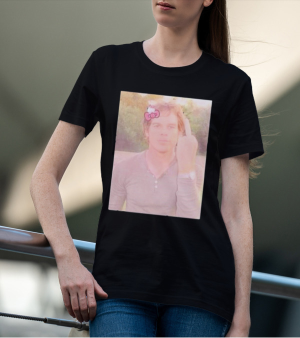 Dext Morgan Hello Kitty Coquette Bow Gesture T-Shirt