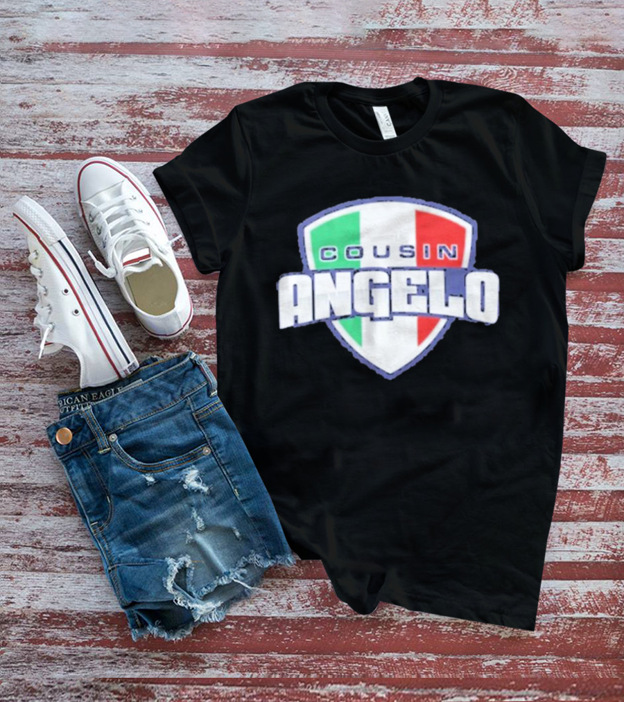 Cousin Angelo Italian Shield Tricolor T-Shirt
