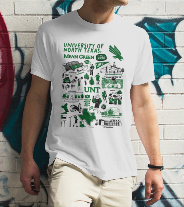 University Of North Texas Mean Green 1890 UNT Campus Montage Toddler T-Shirt