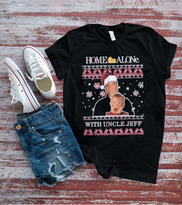 HOME ALONe With Uncle Jeff Ugly Christmas T-Shirt