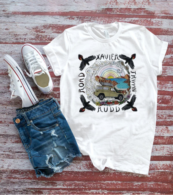 Xavier Rudd Road Trippin’ Sandstone Land Rover Beach Art With Birds T-Shirt