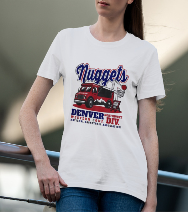 Nuggets Retro Food Truck Denver Northwest Division Western Conference National Basketball Association T-Shirt