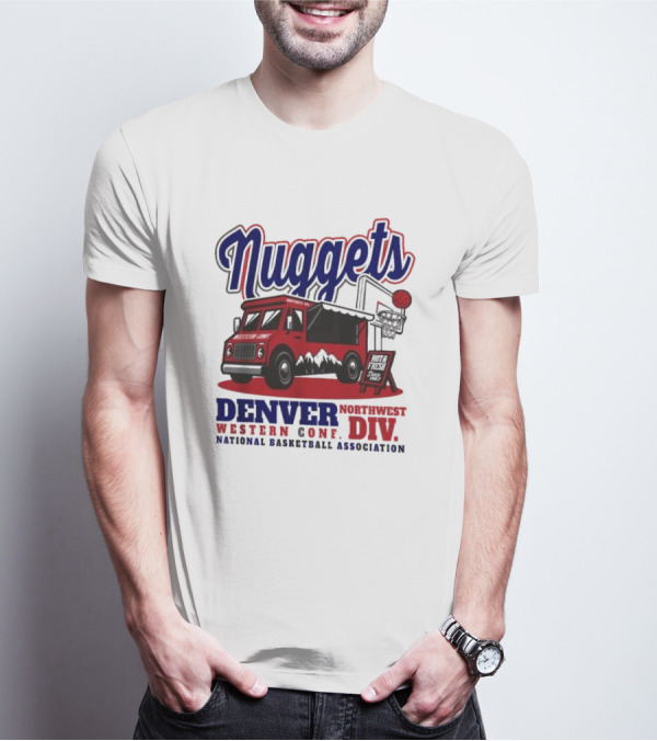 Nuggets Retro Food Truck Denver Northwest Division Western Conference National Basketball Association T-Shirt