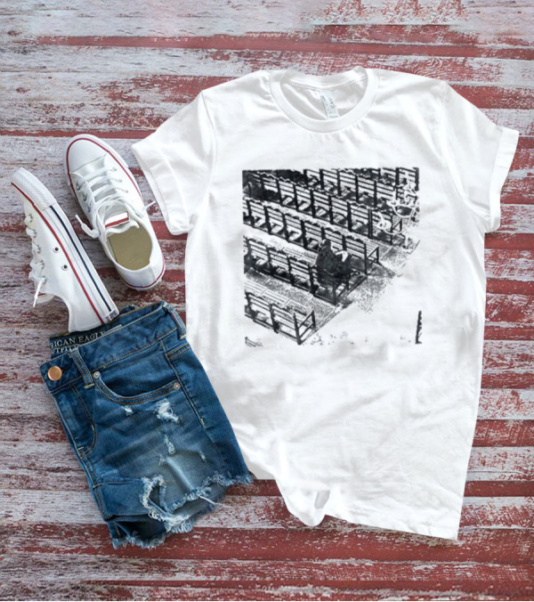 Zarathustra Denisa-St Bernadette Church Pew Monochrome T-Shirt