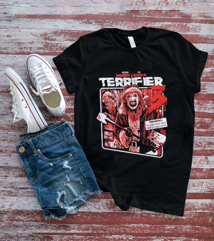 Prepare For Damien Leone's Terrifier 3 Warning Graphic Violence T-Shirt