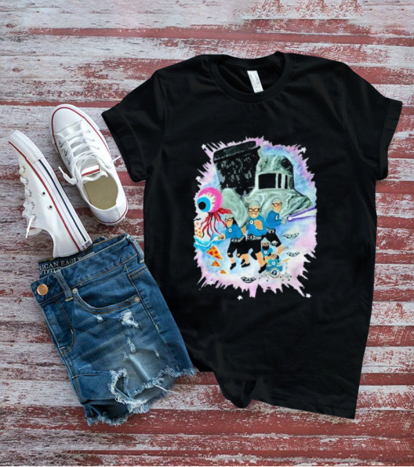 Sanguisugabogg Free Luigi Powdered Milk Pizza Eyeball Space Adventures With Aquabats Helmet And UFOs T-Shirt