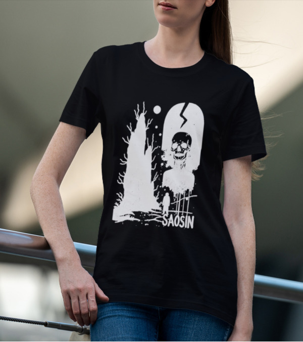 Saosin Over Skeleton Skull And Tree T-Shirt