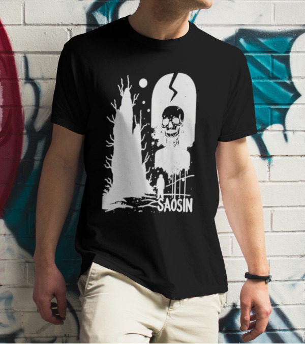 Saosin Over Skeleton Skull And Tree T-Shirt