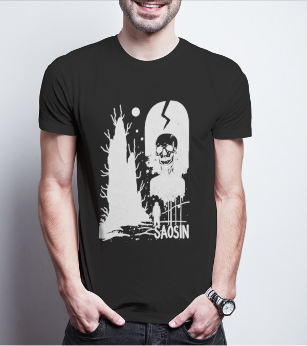 Saosin Over Skeleton Skull And Tree T-Shirt