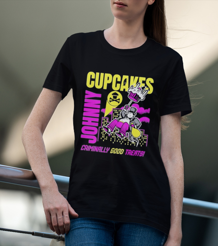 Johnny Cupcakes Criminally Good Treats Top Hat Cupcake City Adventure T-Shirt