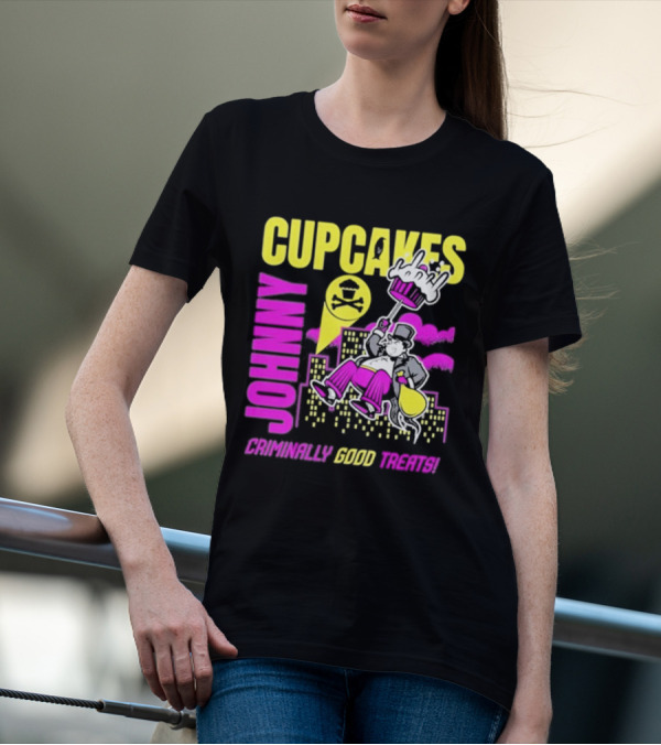 Johnny Cupcakes Criminally Good Treats Top Hat Cupcake City Adventure T-Shirt