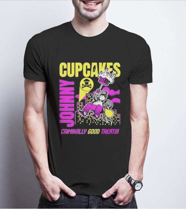 Johnny Cupcakes Criminally Good Treats Top Hat Cupcake City Adventure T-Shirt