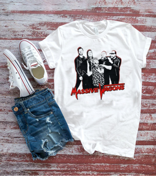 Massive Wagons Band Graphic Red And Black T-Shirt