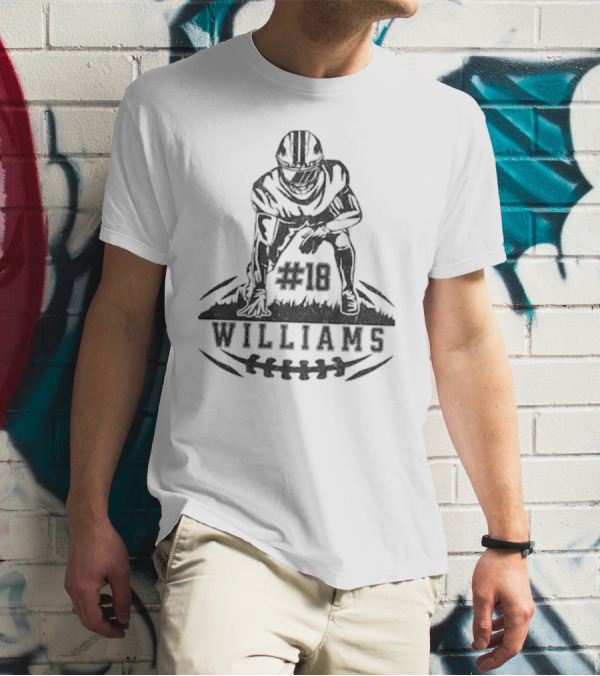 Williams #18 Personalized Football Player T-Shirt