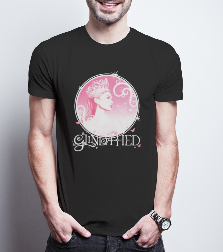 Glinda Fied Crowned Fairy Circle Butterflies T-Shirt