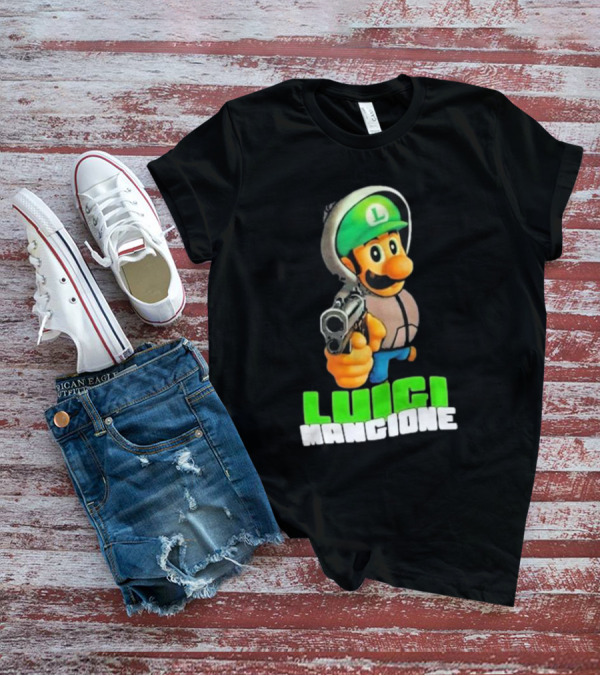 Luigi Mangione Luigi With Gun Iconic Image T-Shirt