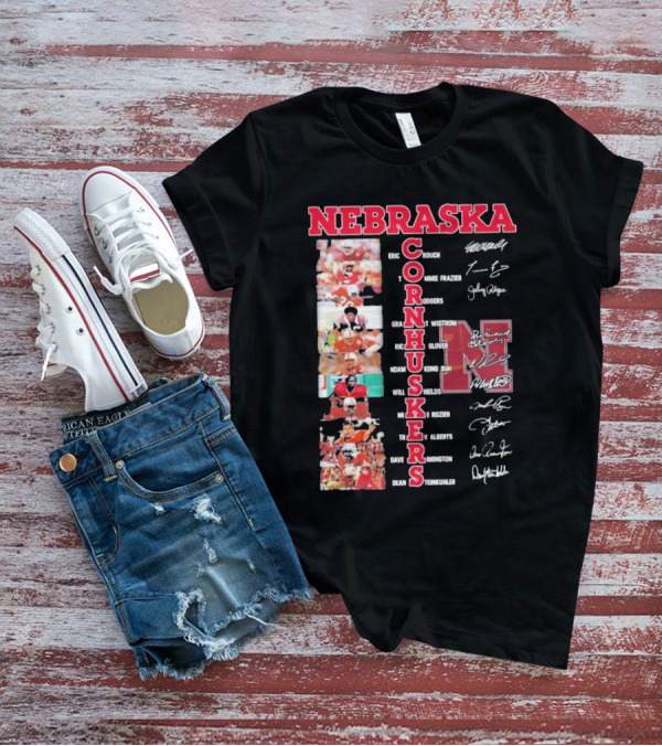 Nebraska Cornhuskers Football Legendary Player Signatures And Photos T-Shirt
