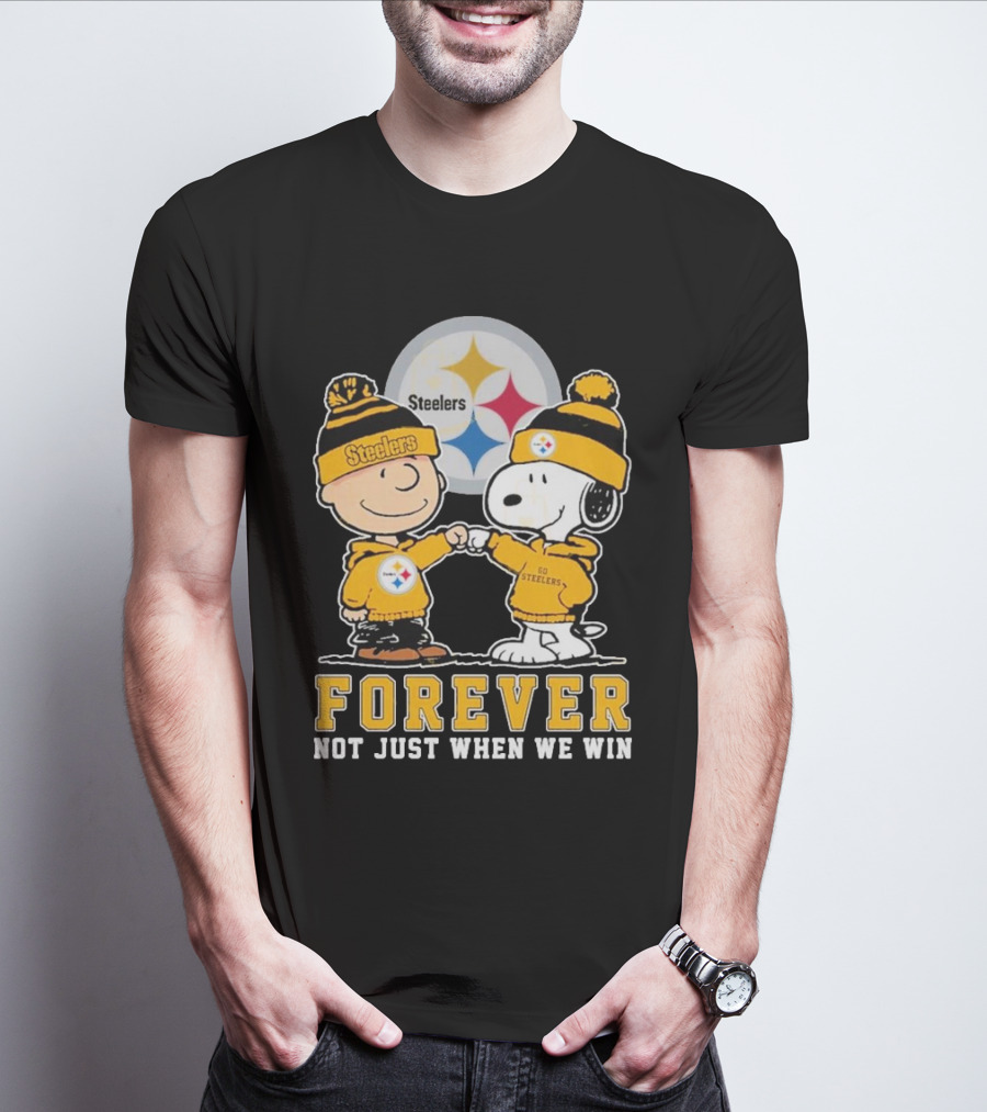 Pittsburgh Steelers Snoopy Forever Not Just When We Win Fan Fist Bump T-Shirt