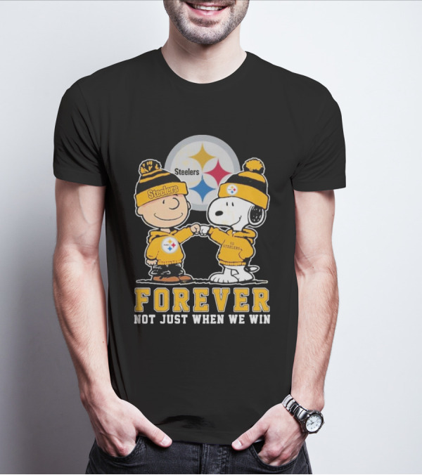 Pittsburgh Steelers Snoopy Forever Not Just When We Win Fan Fist Bump T-Shirt