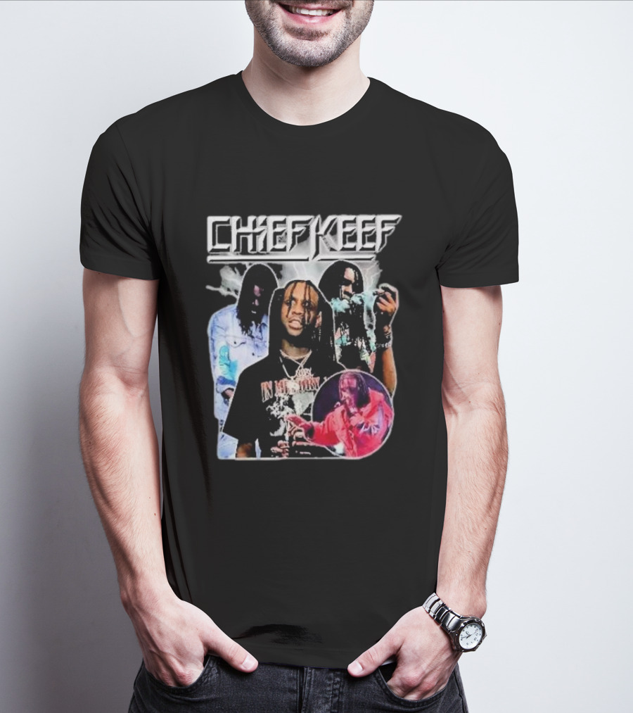 Chief Keef Collage Smoke And Red T-Shirt