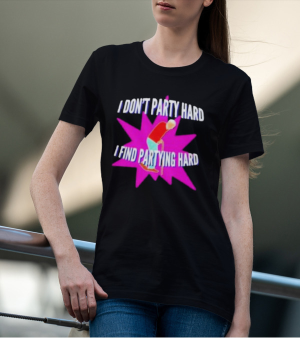 I Don’t Party Hard I Find Partying Hard Elderly Humor Starburst T-Shirt