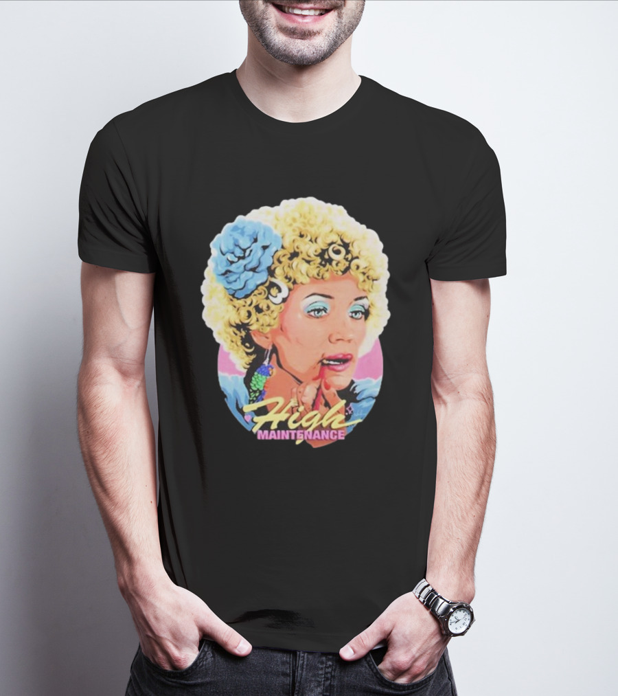 Kath Day-Knight Applying Lipstick High Maintenance T-Shirt