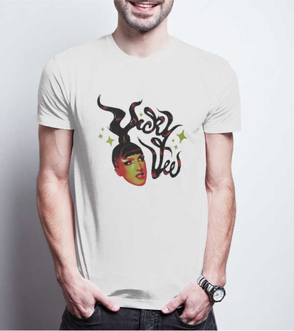 Vicky Vee Stylized Hair And Glittery Accents T-Shirt