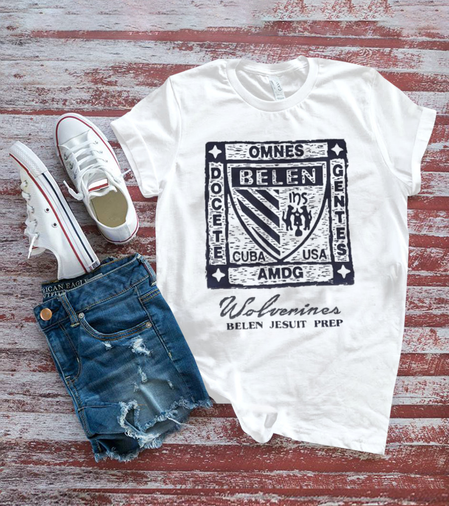 Omnes Docete Gentes Belen Wolverines Cuba USA AMDG T-Shirt
