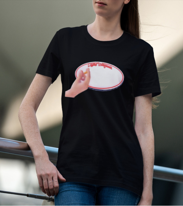 Trójkąt Warszawski White Plate With Hand And Cigarette T-Shirt