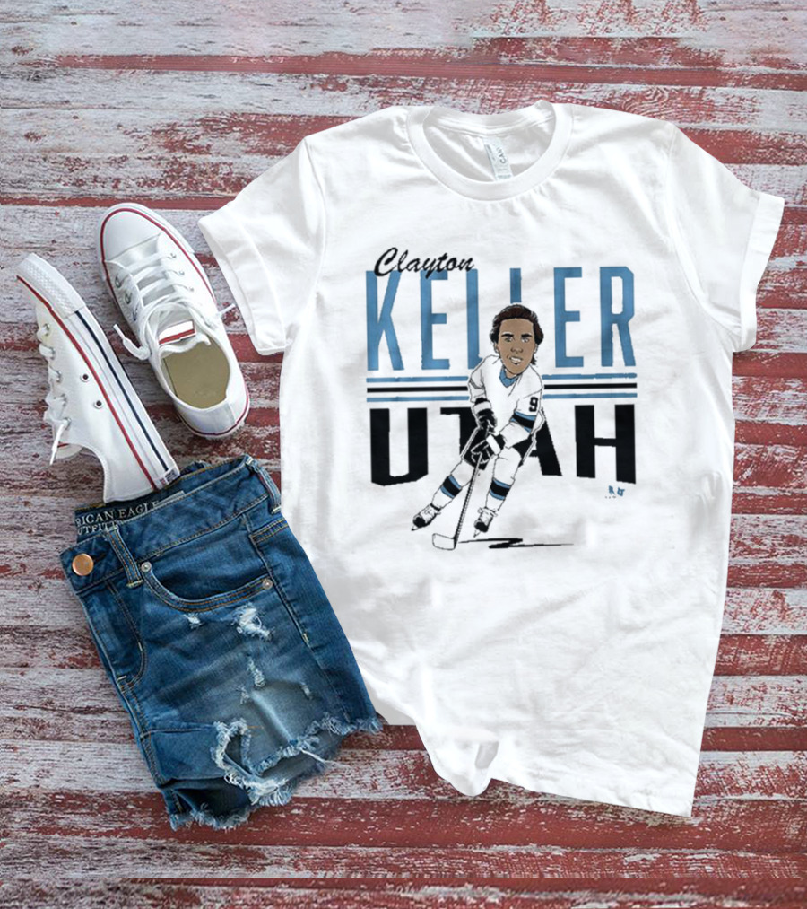 Clayton Keller Utah Center Ice Caricature T-Shirt