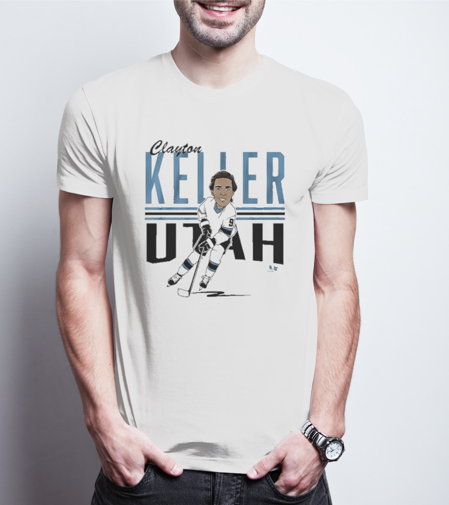 Clayton Keller Utah Center Ice Caricature T-Shirt