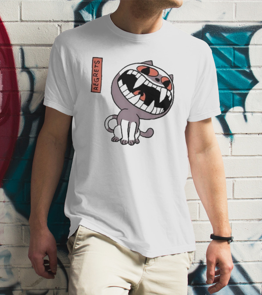 Herald Of Regrets Cartoon Cat Character T-Shirt