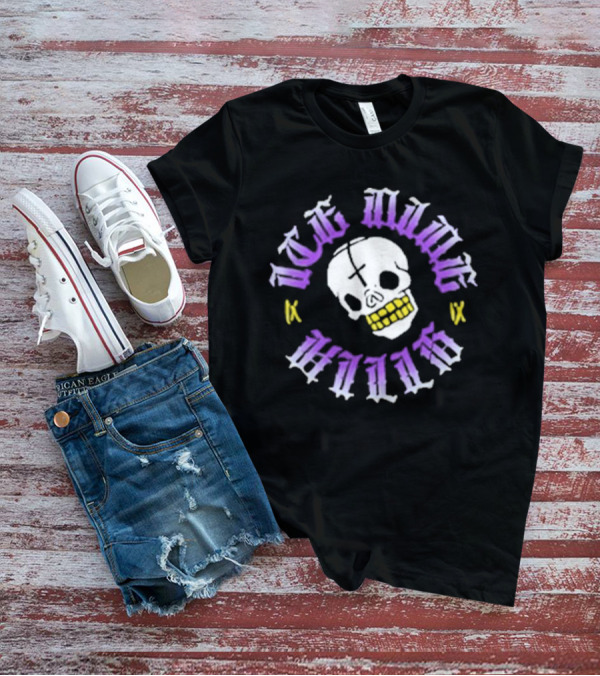 Ice Nine Kills Skull With Purple And Yellow Gothic Letters T-Shirt