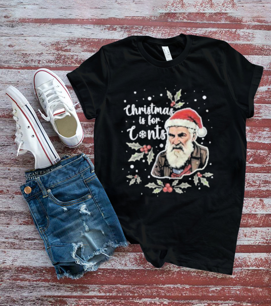 Jim Brassic Christmas Is For Cnts Santa T-Shirt