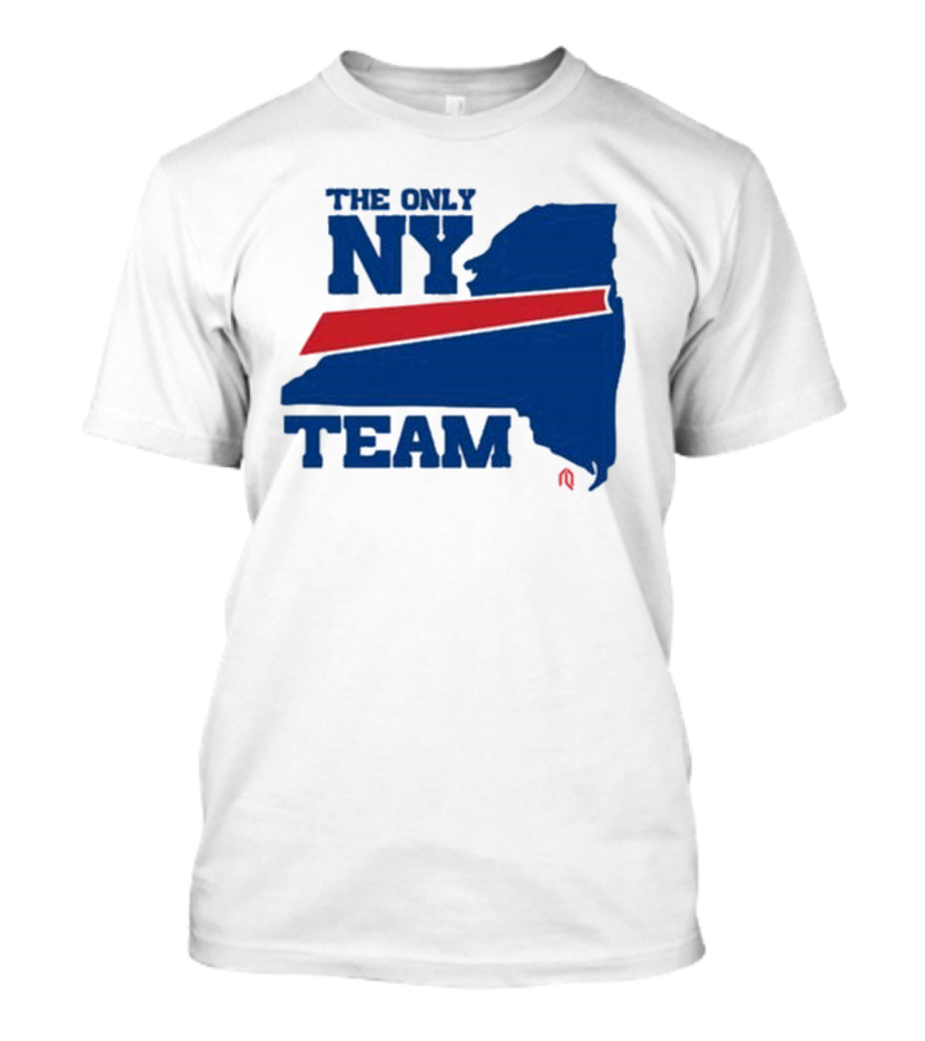 The Only NY Team New York State Silhouette Red Stripe T-Shirt