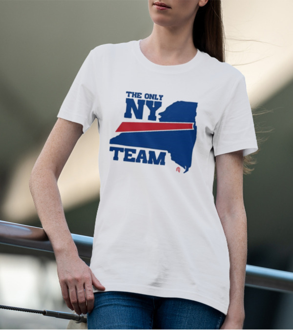 The Only NY Team New York State Silhouette Red Stripe T-Shirt
